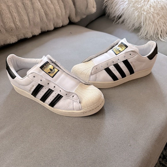 ADIDAS LACELESS SHOES WHITE - Picture 1 of 6